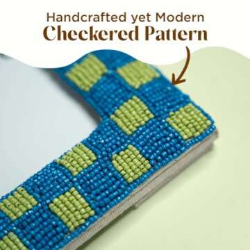 Folkulture 4x6 Picture Frames for Wall Décor, Photo Frame with Plexiglass, Vertical and Horizontal Formats Picture Frames 4x6, Wall Hanging or Tabletop Boho Picture Frame | Valentine Gifts for Her