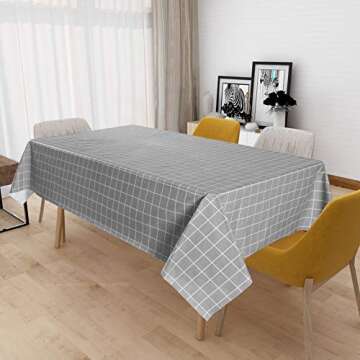 Obstal Waterproof PVC Tablecloth: Stylish & Durable for All Occasions