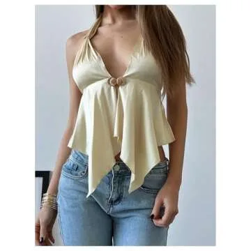 Chic Satin Halter Top for Night Out and Parties