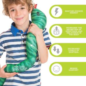 Manimo Snake Weighted Animal, 1.5kg, Silver