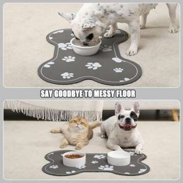 ACIROC Absorbent Pet Feeding Mat for Messy Drinkers
