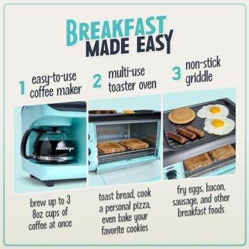 Nostalgia 3-in-1 Breakfast Kitchen Station - Aqua