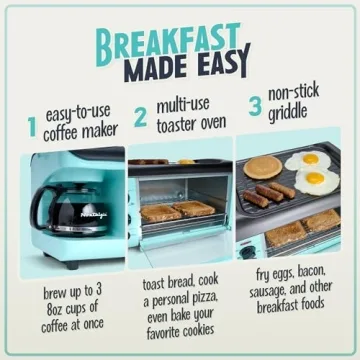 Nostalgia 3-in-1 Breakfast Kitchen Station - Aqua