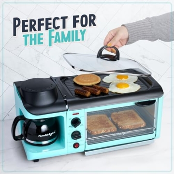 Nostalgia 3-in-1 Breakfast Kitchen Station - Aqua