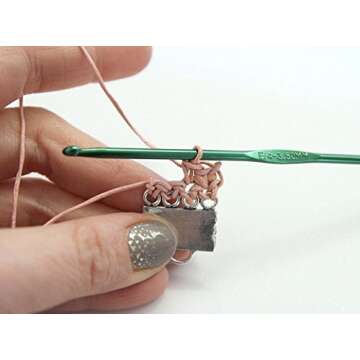 LIHAO Mixed Aluminum Handle Crochet Hooks Knitting Knit Needles Weave Yarn Set- 22 Pieces