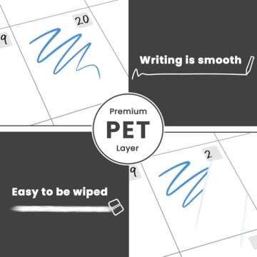 ALEZEL Magnetic Dry Erase Calendar for Refrigerator, Vertical Calendar Whiteboard for Fridge, Includes Magnetic Monthly Calendar & Weekly Dry Erase Board, List Board, 4 Markers + Eraser