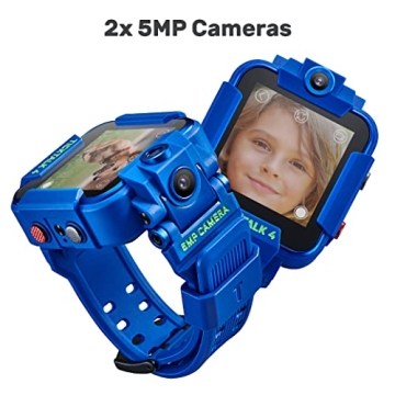 TickTalk 4 Unlocked 4G LTE Kids Smart Watch Phone with GPS Tracker, Combines Video, Voice and Wi-Fi Calling, Messaging, 2X Cameras & Free Streaming Music