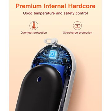 LAMIGA Rechargeable Hand Warmer with Dual-Sided Heating