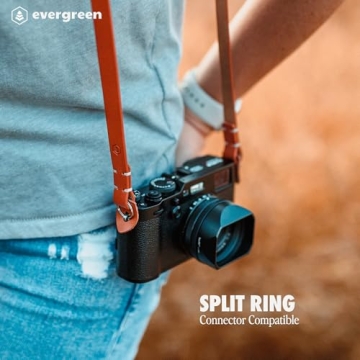 Evergreen Leather Minimalist Camera Strap for Photographers