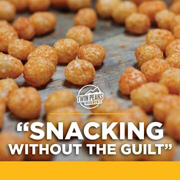 Twin Peaks Low Carb, Keto Friendly Protein Puffs, Nacho Cheese (300g, 21g Protein, 2g Carbs)