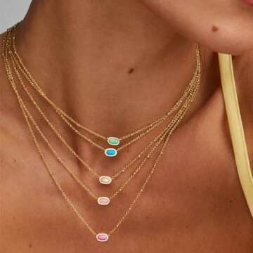 Kendra Scott Mini Elisa 14k Gold-Plated Satellite Short Pendant Necklace in Fuchsia Magnesite, Fashion Jewelry for Women