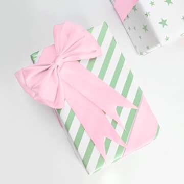 LEEQE Lt.Pink Satin Ribbon - Elegant Gift Wrapping & Crafts
