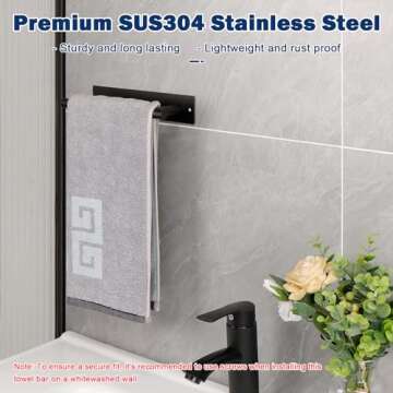 NearMoon Self Adhesive Hand Towel Holder for Bathroom