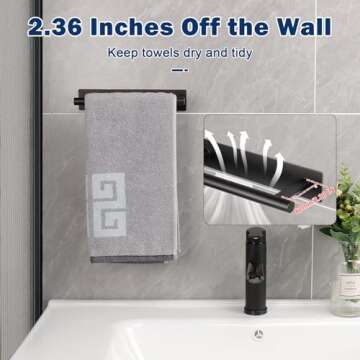 NearMoon Self Adhesive Hand Towel Holder for Bathroom
