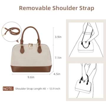 LOVEVOOK Small Purse Crossbody Bags for Women Fashion Satchael for Dating Travel Casual,Canvas/Jacquard Brown