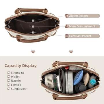 LOVEVOOK Small Purse Crossbody Bags for Women Fashion Satchael for Dating Travel Casual,Canvas/Jacquard Brown