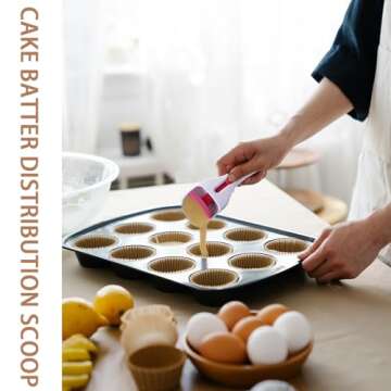 Versatile Cake Batter Distribution Scoop – Effortless Baking
