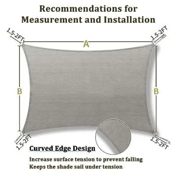 Shade&Beyond Sun Shade Sail for Patios and Decks