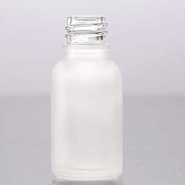 Frosted Glass Dropper Bottles 5 Pcs Essential Oil Dropper Bottles Perfume Pipette Bottles Cosmetic Containers For Travel DIY (15ml/0.5oz)