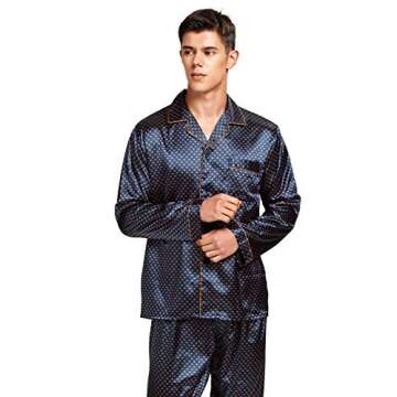 Stylish TONY & CANDICE Men's Satin Pajama Set