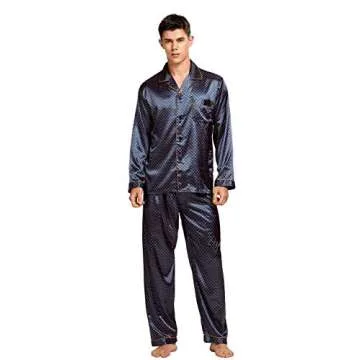 Stylish TONY & CANDICE Men's Satin Pajama Set