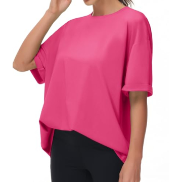 Comfortable Oversized T-Shirts for Women in Bright Pink