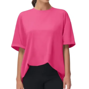 Comfortable Oversized T-Shirts for Women in Bright Pink