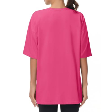 Comfortable Oversized T-Shirts for Women in Bright Pink