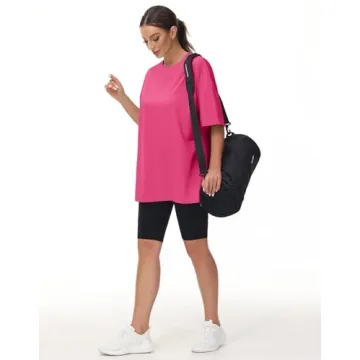 Comfortable Oversized T-Shirts for Women in Bright Pink