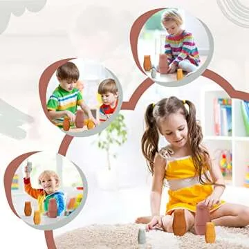 ASHER & ELLA Stacking Bear Nesting Dolls for Toddlers