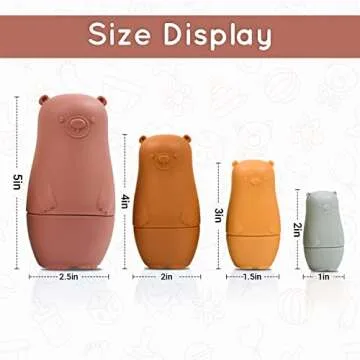 ASHER & ELLA Stacking Bear Nesting Dolls for Toddlers