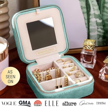 Benevolence LA Jewelry Box - Plush Velvet Travel Organizer