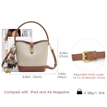 Trendy LAORENTOU Small Fabric Bucket Handbag for Women