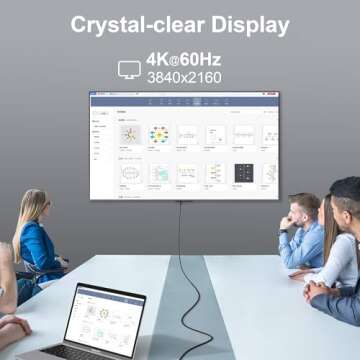 Elfesoul USB C to C 10ft Cable - Fast 100W Charging & 4K Video