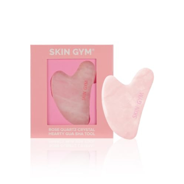 Luxury Skin Gym Rose Quartz Hearty Gua Sha Facial Tool for Sculpting and Relaxation