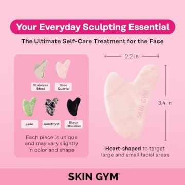 Skin Gym Rose Quartz Hearty Gua Sha Tool for Radiant Skin