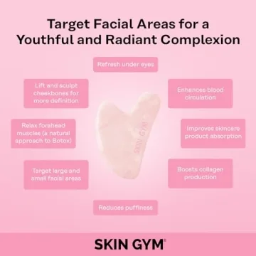 Skin Gym Rose Quartz Hearty Gua Sha Tool for Radiant Skin