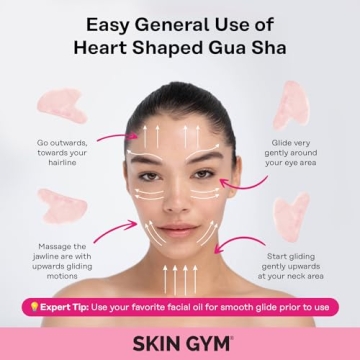 Skin Gym Rose Quartz Hearty Gua Sha Tool for Radiant Skin