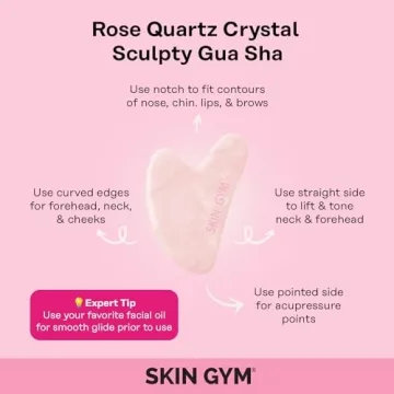 Skin Gym Rose Quartz Hearty Gua Sha Tool for Radiant Skin