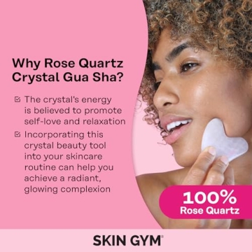 Skin Gym Rose Quartz Hearty Gua Sha Tool for Radiant Skin