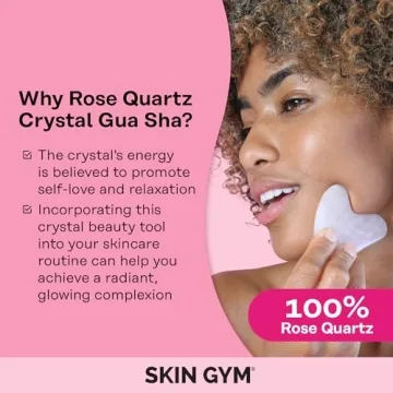 Skin Gym Rose Quartz Hearty Gua Sha Tool for Radiant Skin