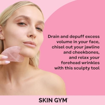 Skin Gym Rose Quartz Hearty Gua Sha Tool for Radiant Skin