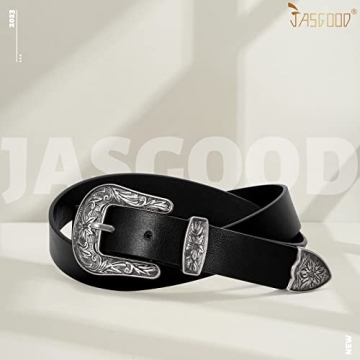 JASGOOD Women Leather Belt – Vintage Style, Versatile Fit