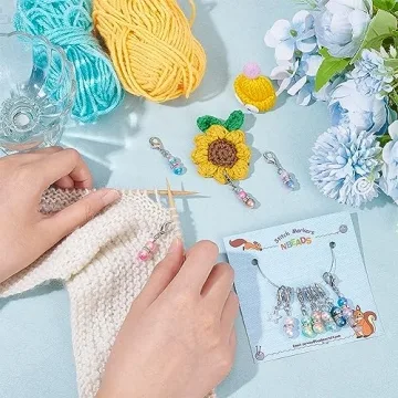 Colorful NBEADS Stitch Markers for Knitting and Crafts