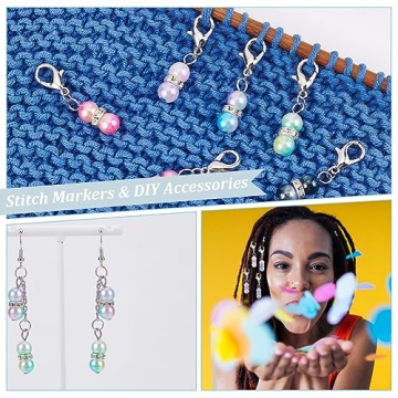 Colorful NBEADS Stitch Markers for Knitting and Crafts