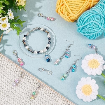 Colorful NBEADS Stitch Markers for Knitting and Crafts