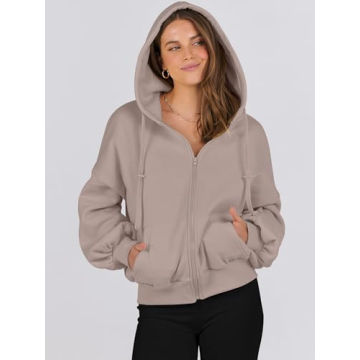 Shop ANRABESS Women's Stylish Oversized Zip Up Hoodie
