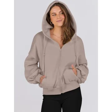 Shop ANRABESS Women's Stylish Oversized Zip Up Hoodie