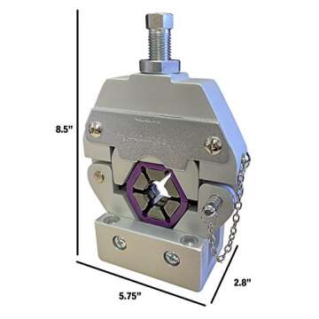 MASTERCOOL Manual A/C Hose Crimper Kit includes complete set of dies covering standard hose sizes #6, #8, #10 and #12, 71550, Black