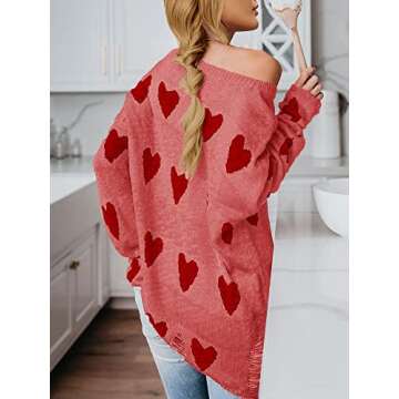 Chic Chang Yun Off Shoulder Heart Sweater for Women